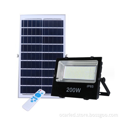 Rechargeable IP65 Waterproof Solar LED Flood Light - Remote Control, 50W/100W/200W for Outdoor